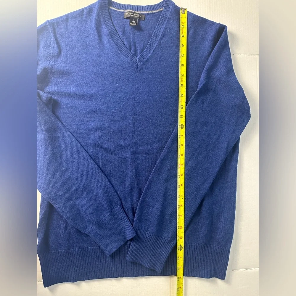 BANANA REPUBLIC Men’s L Merino Wool V-Neck‎ Sweater